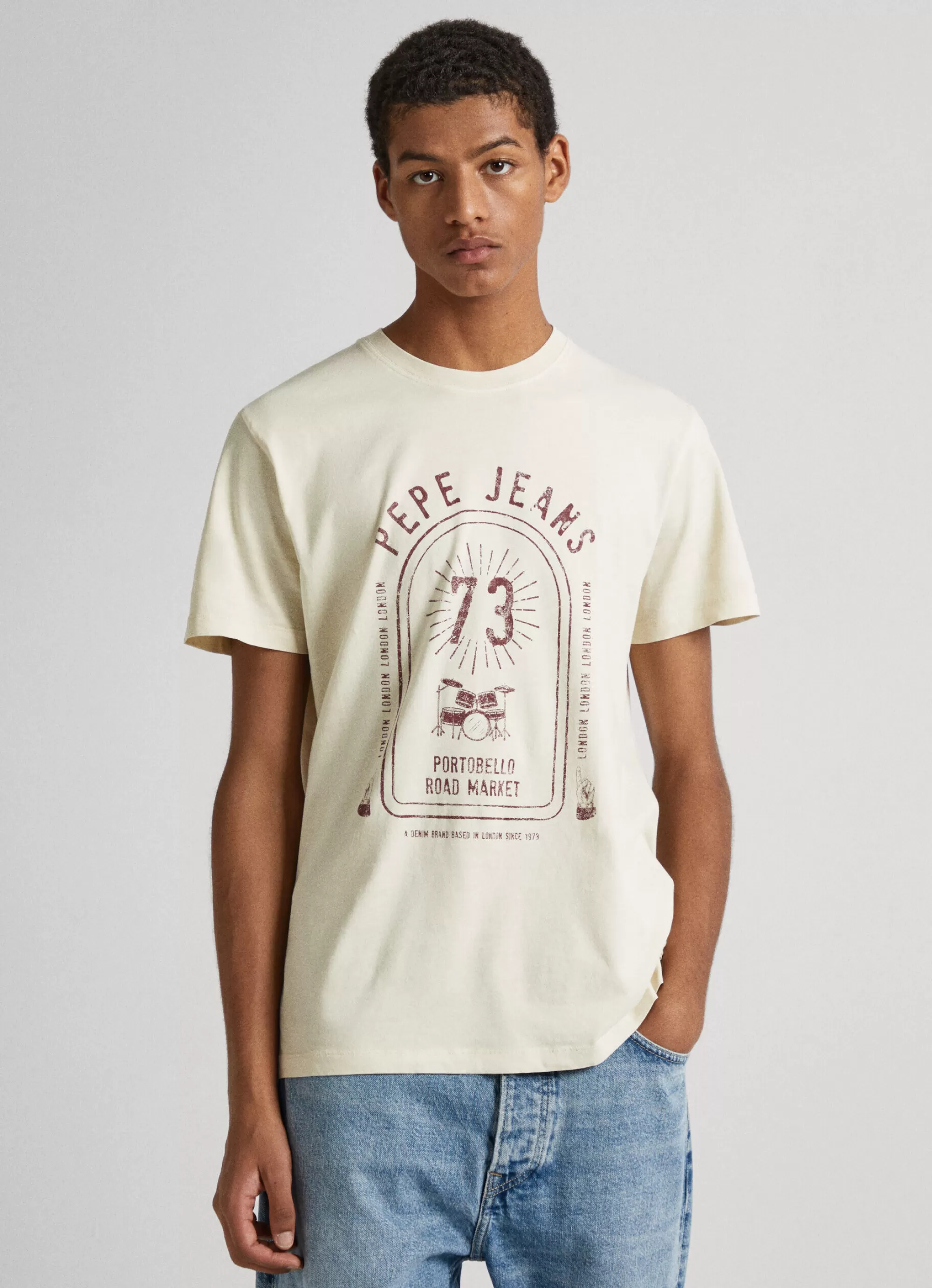 Homem Pepe Jeans T-Shirts>T-Shirt Logo Estampado