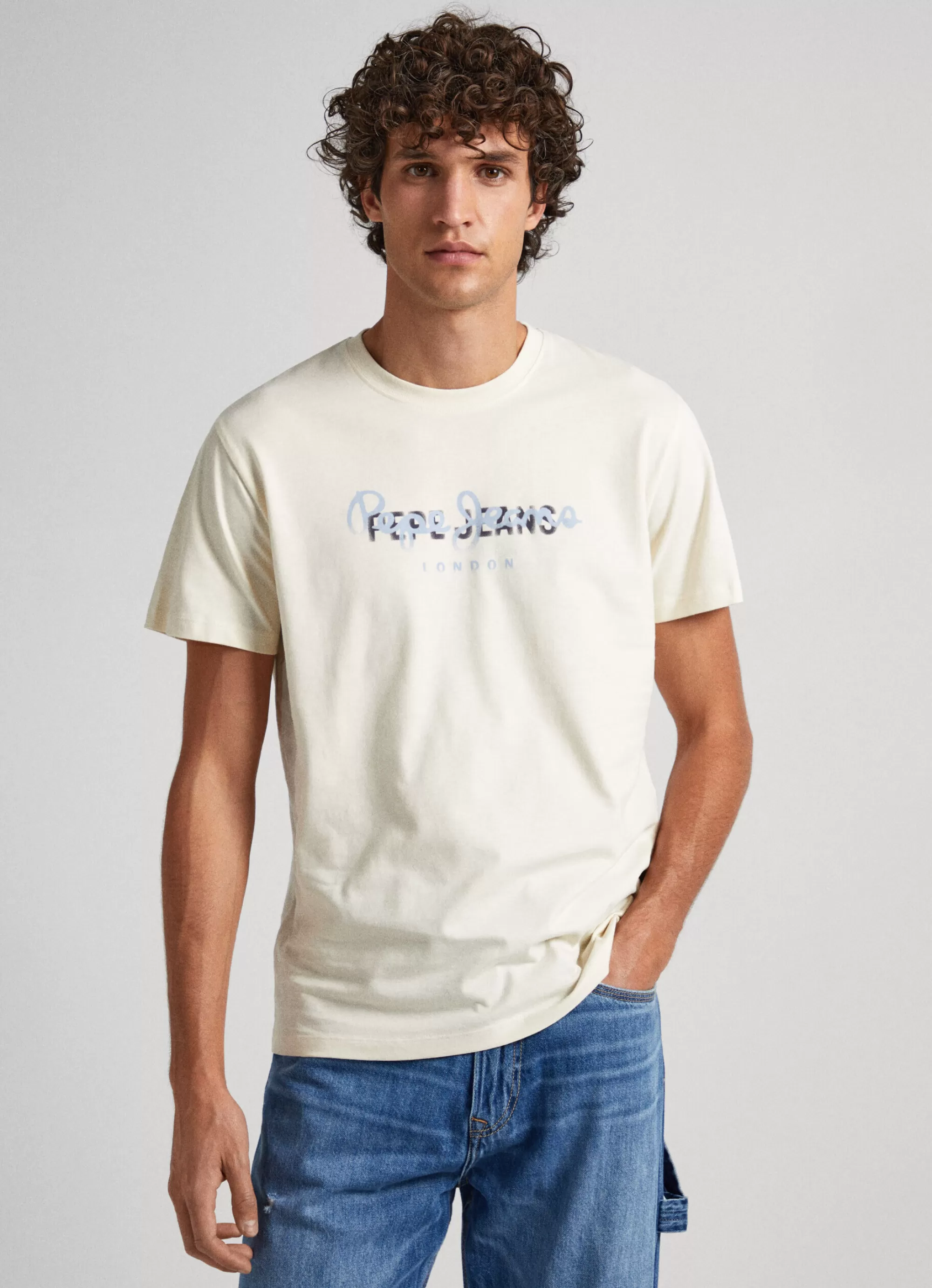 Homem Pepe Jeans T-Shirts>T-Shirt Logo Estampado