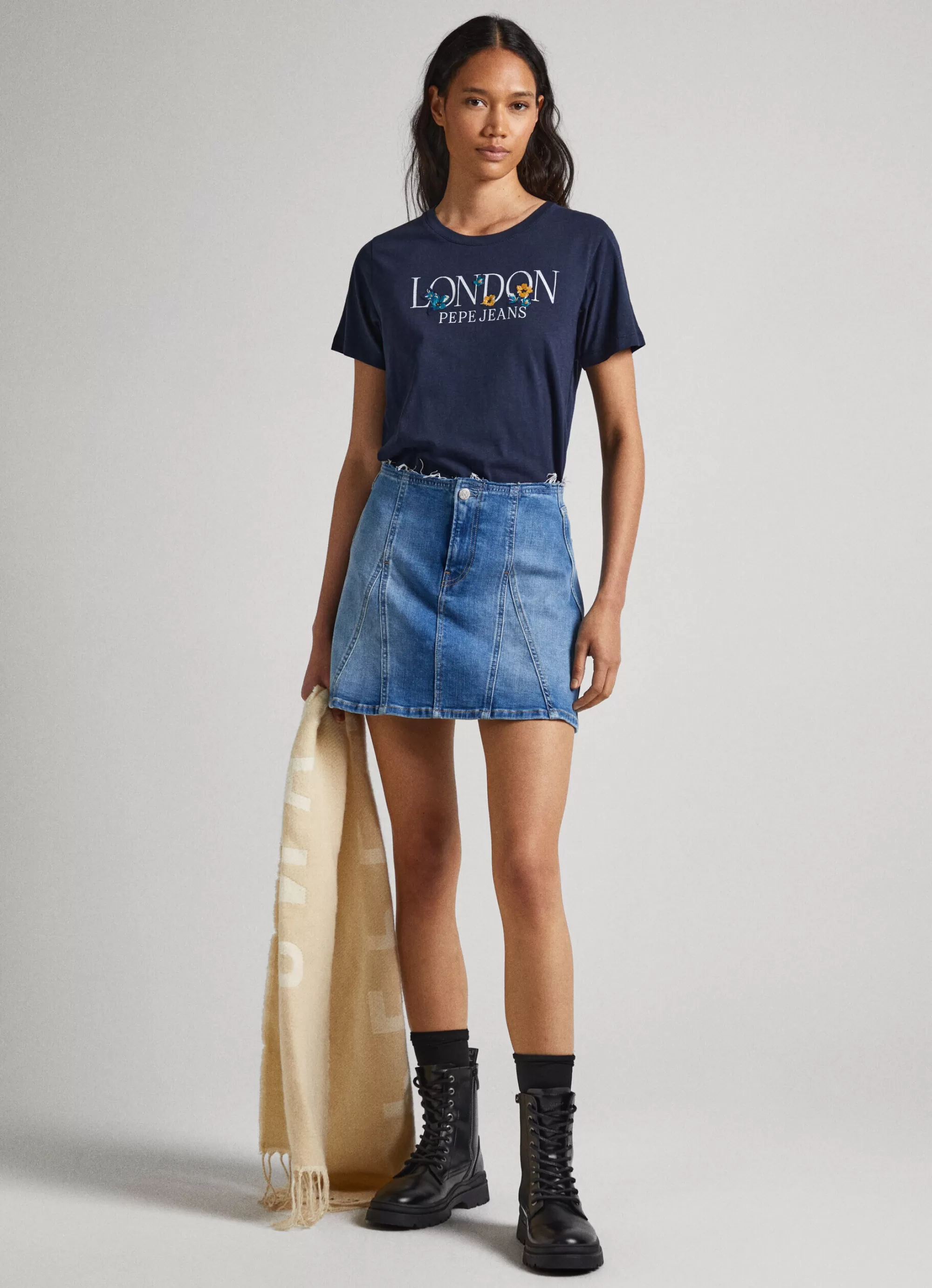 Mulher Pepe Jeans T-Shirts>T-Shirt Logo Estampado