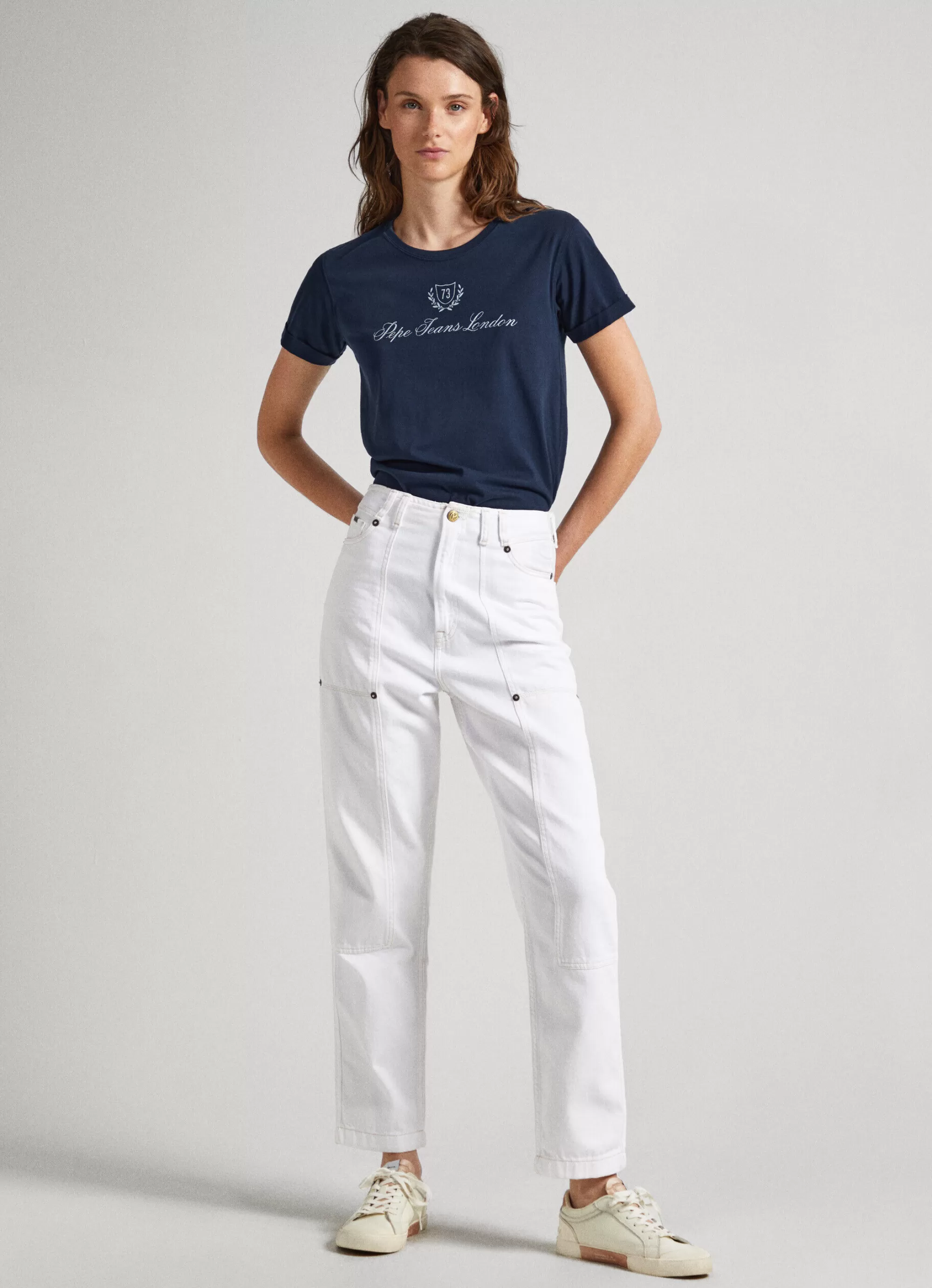 Mulher Pepe Jeans T-Shirts>T-Shirt Logo Estampado