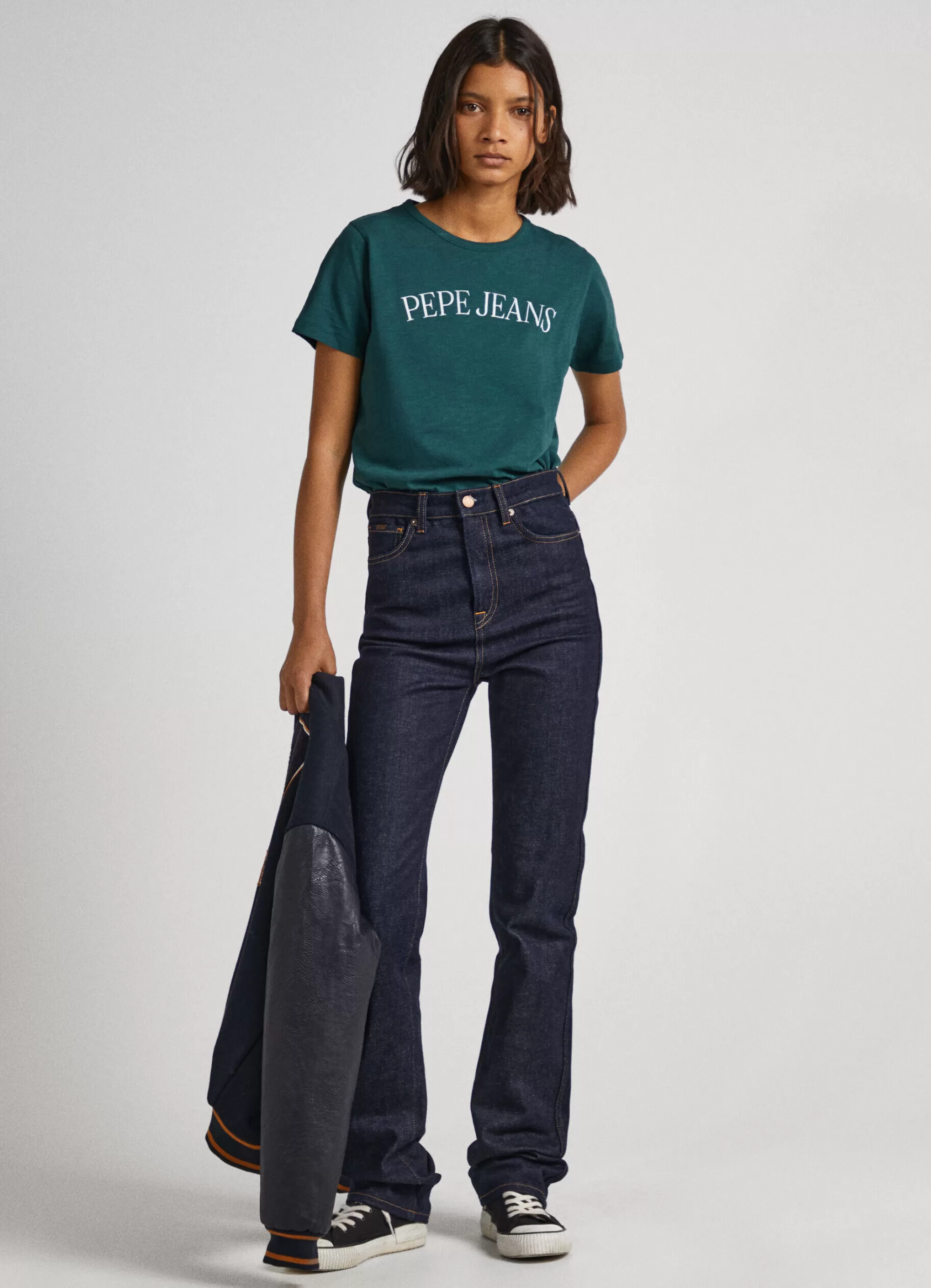 Mulher Pepe Jeans T-Shirts>T-Shirt Logo Estampado