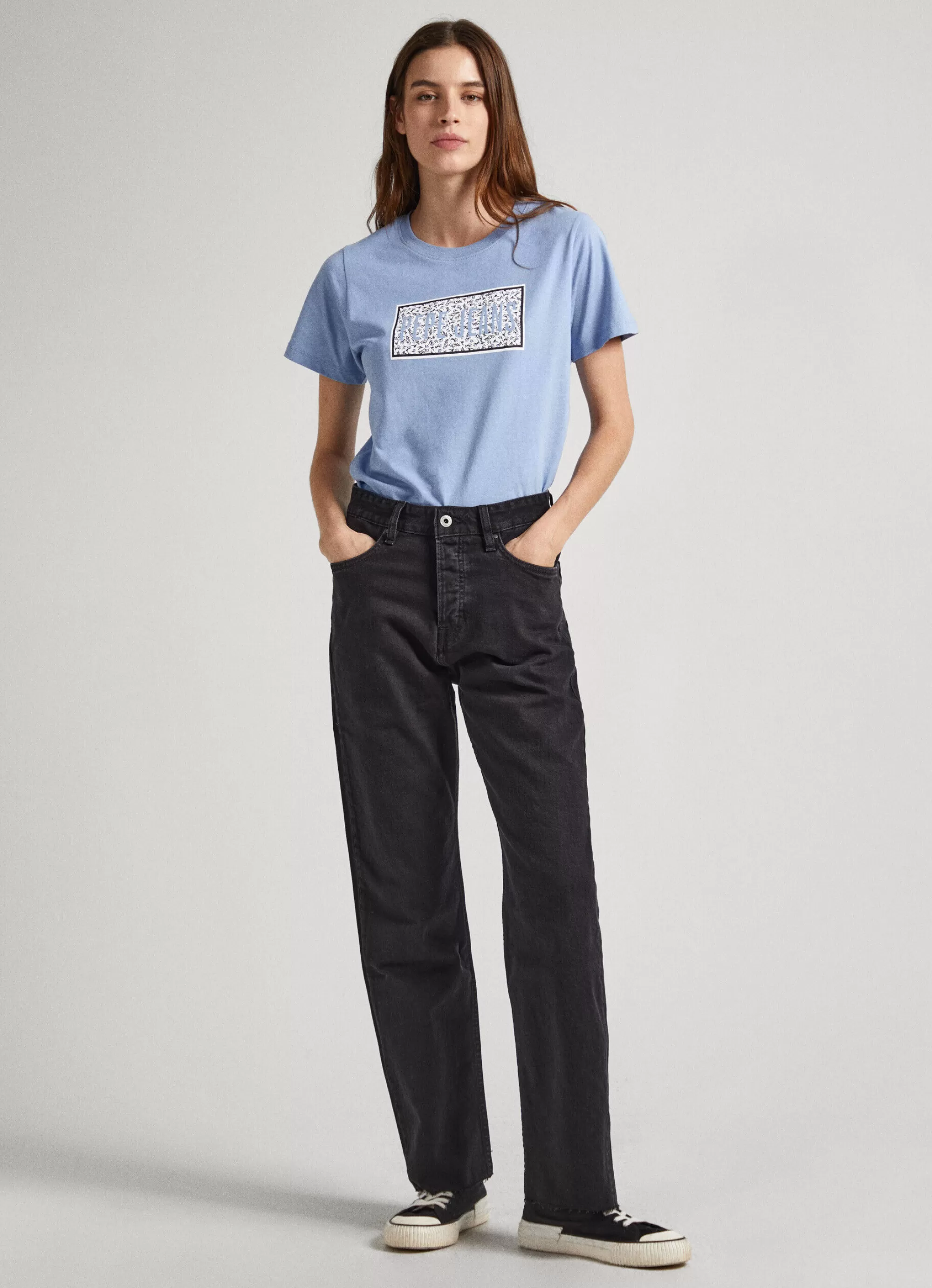 Mulher Pepe Jeans T-Shirts>T-Shirt Logo Estampado