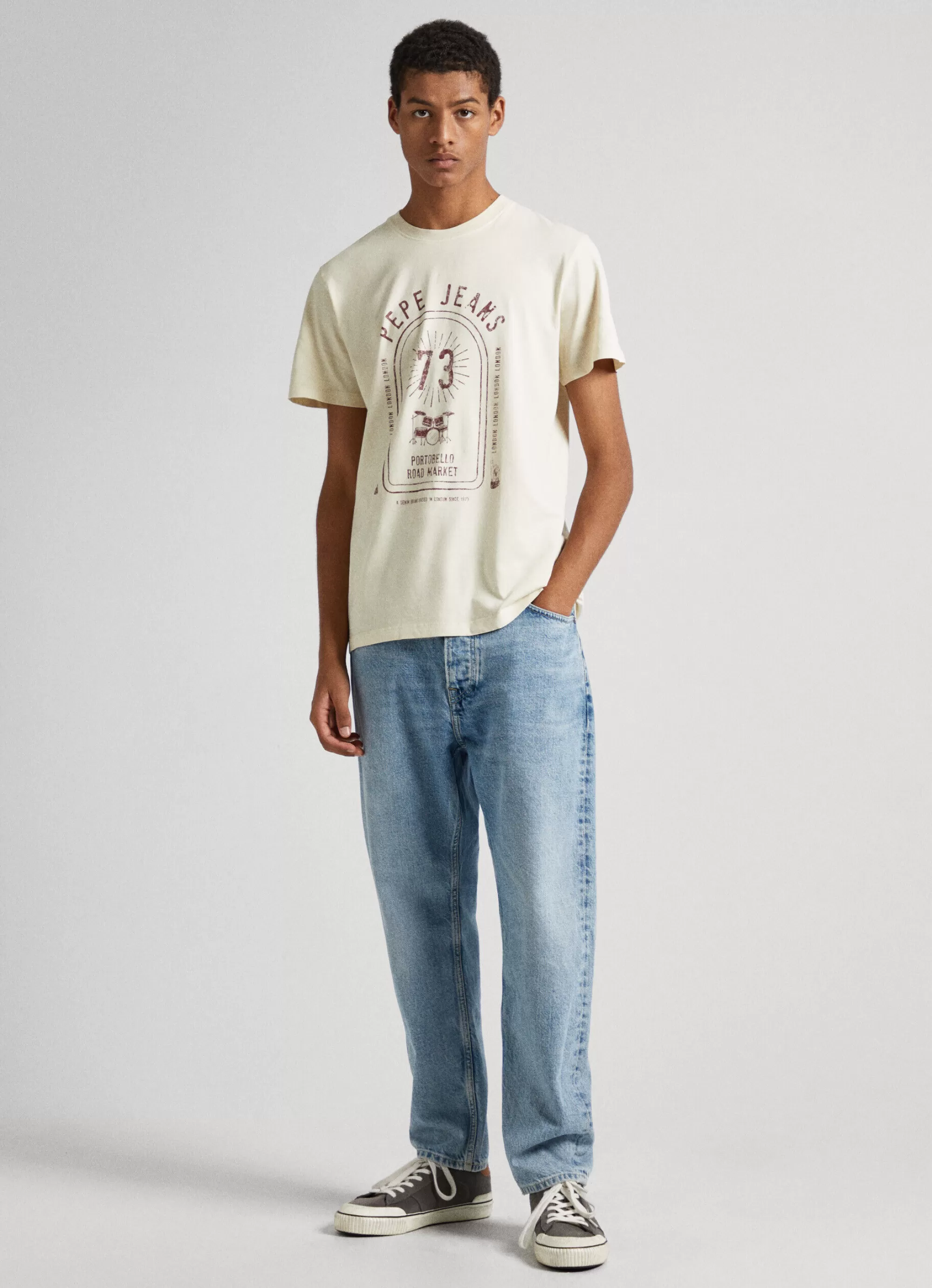 Homem Pepe Jeans T-Shirts>T-Shirt Logo Estampado