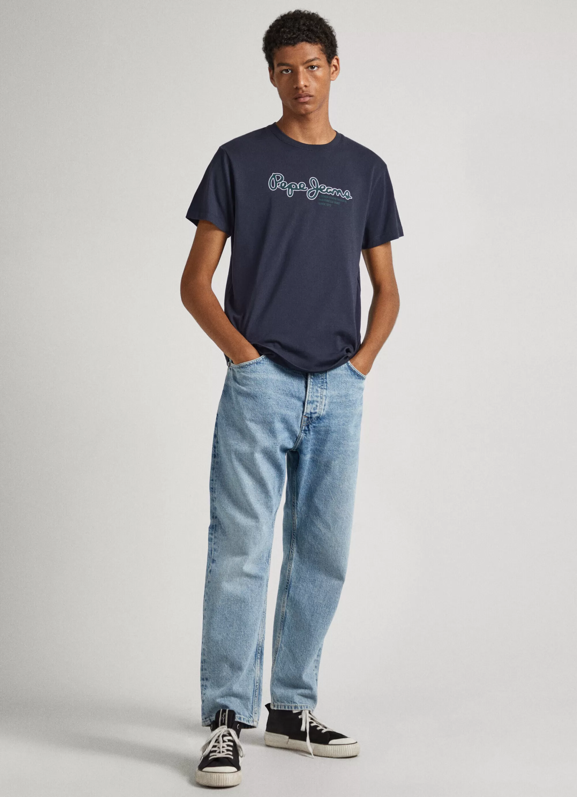 Homem Pepe Jeans T-Shirts>T-Shirt Logo Estampado