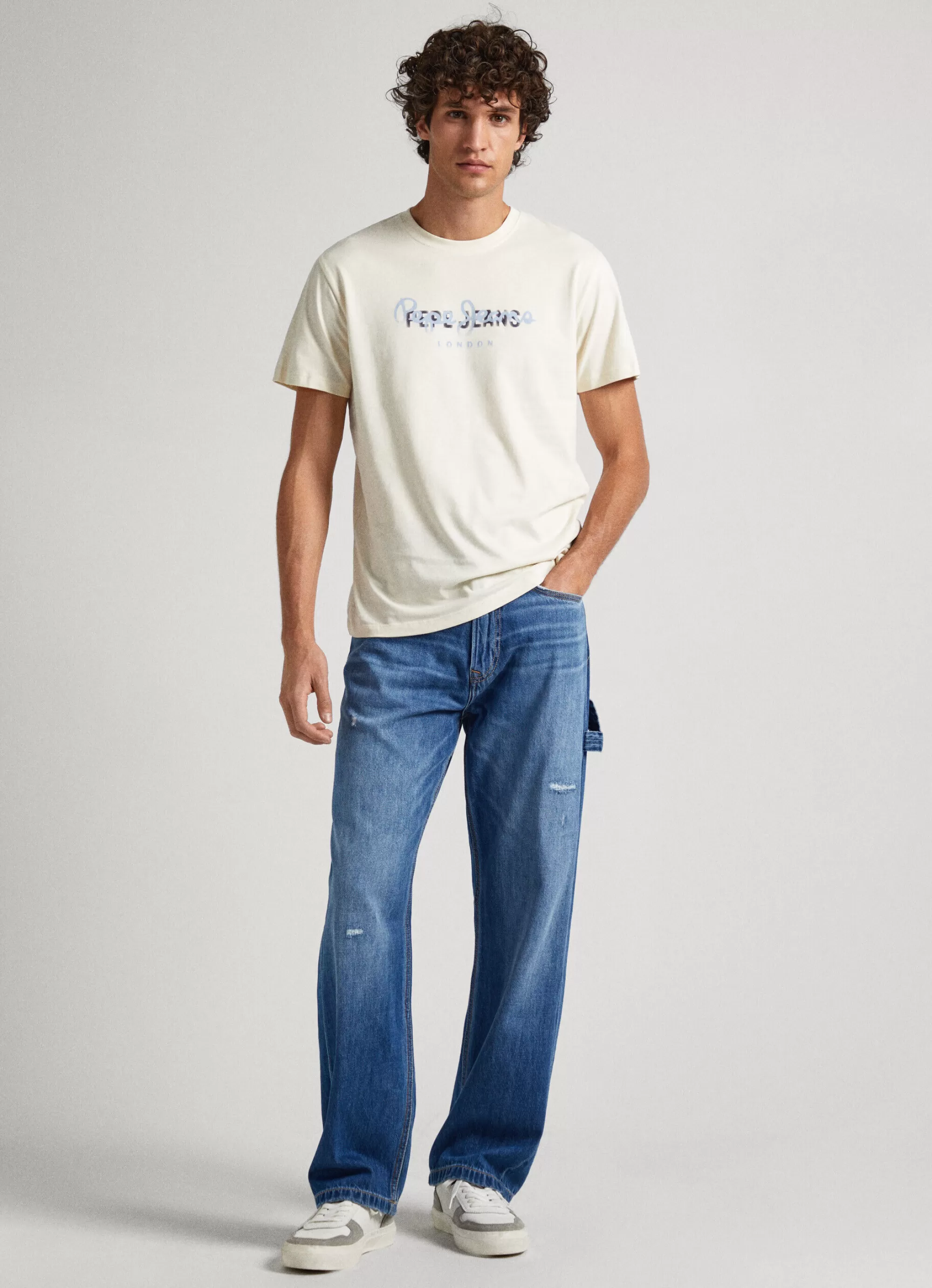 Homem Pepe Jeans T-Shirts>T-Shirt Logo Estampado