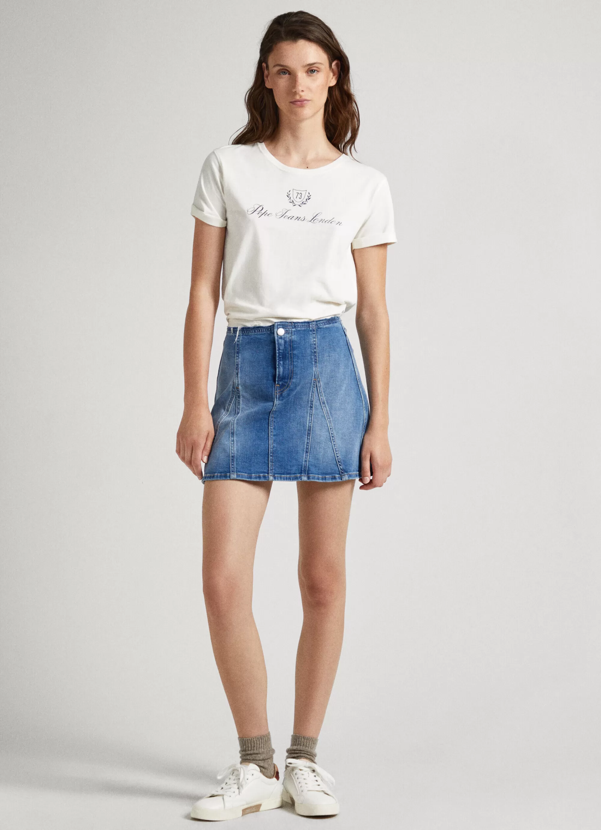 Mulher Pepe Jeans T-Shirts>T-Shirt Logo Estampado