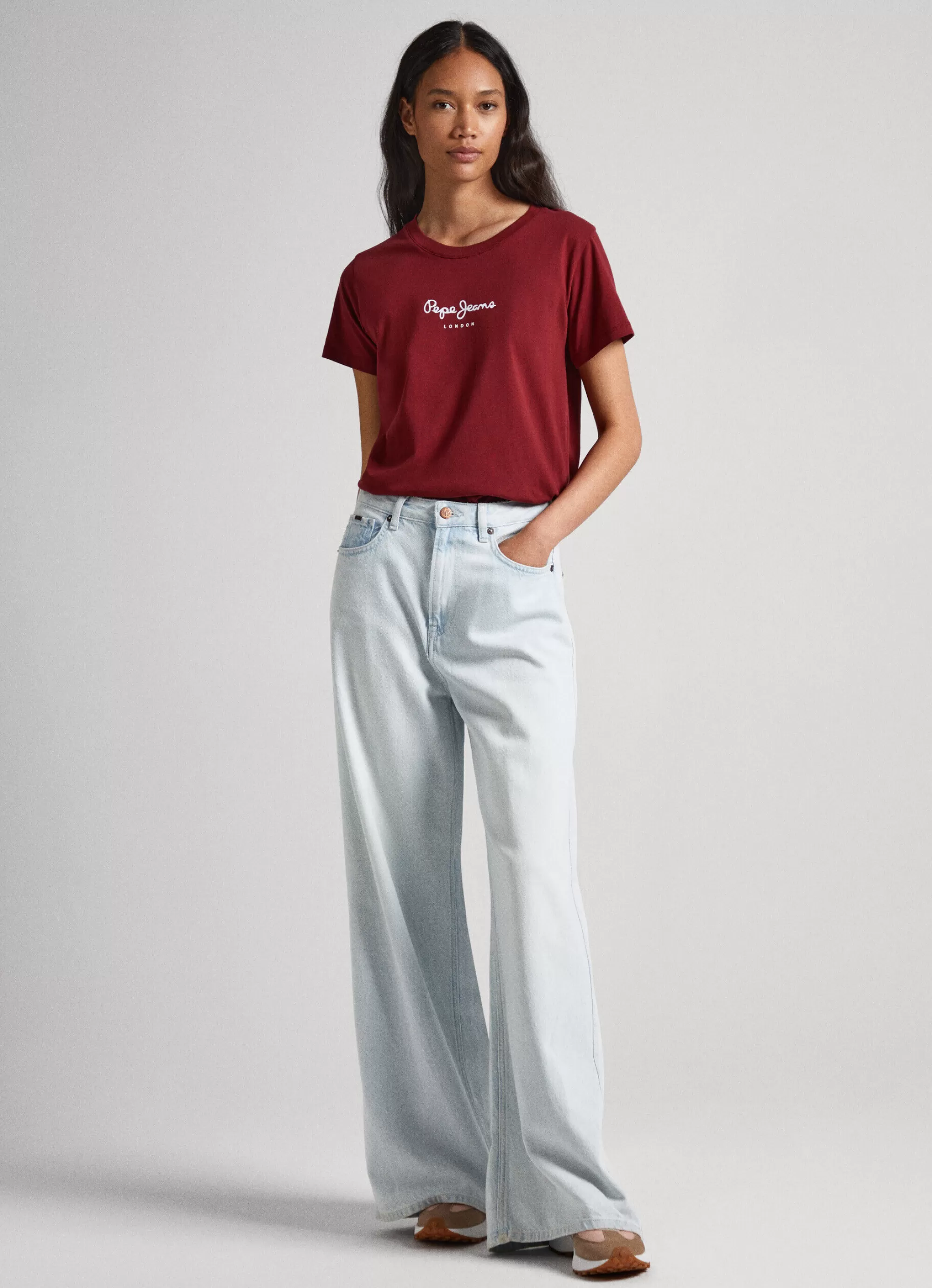 Mulher Pepe Jeans T-Shirts>T-Shirt Logo Estampado