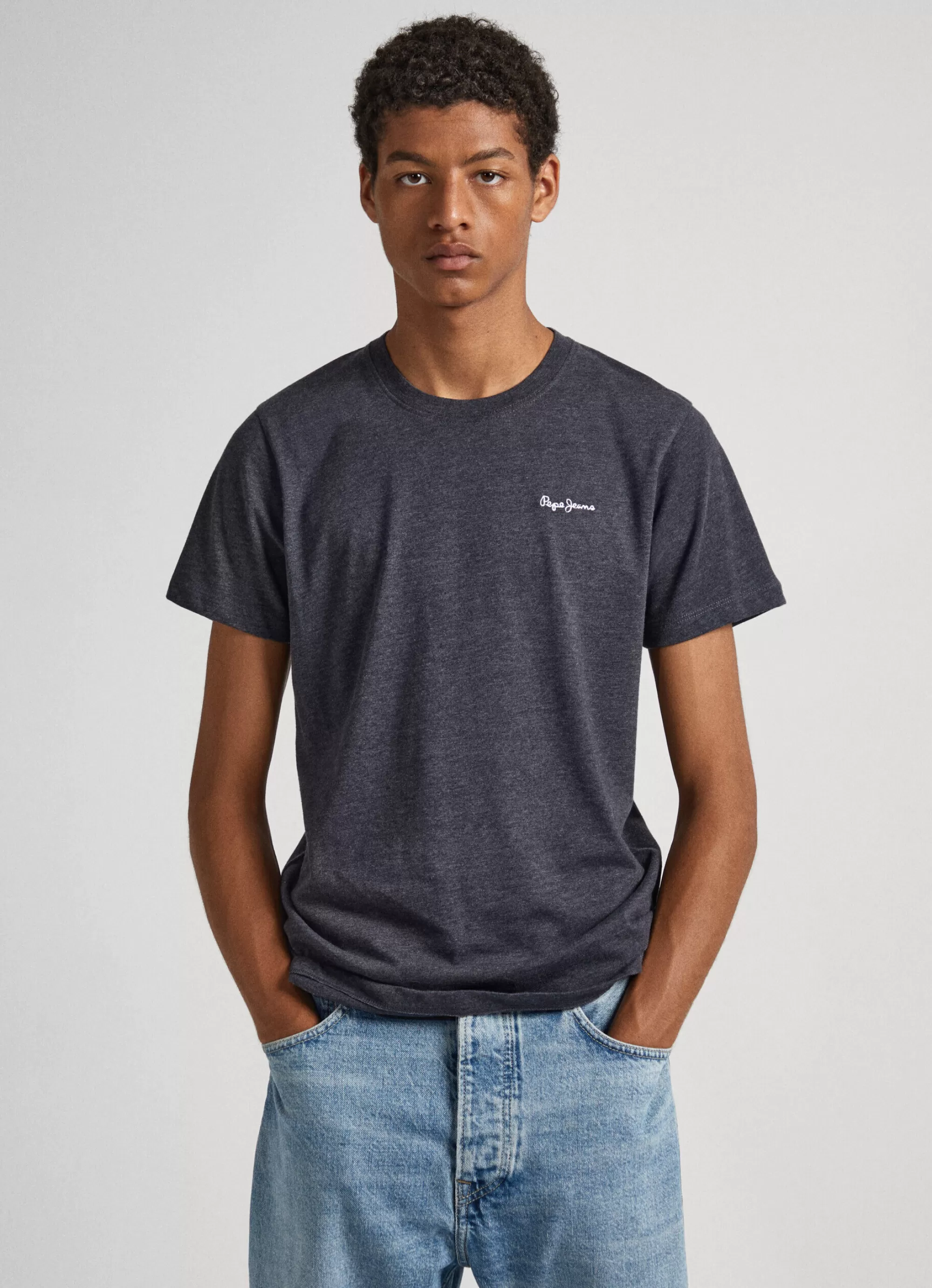 Homem Pepe Jeans T-Shirts>T-Shirt Melange Decote Redondo