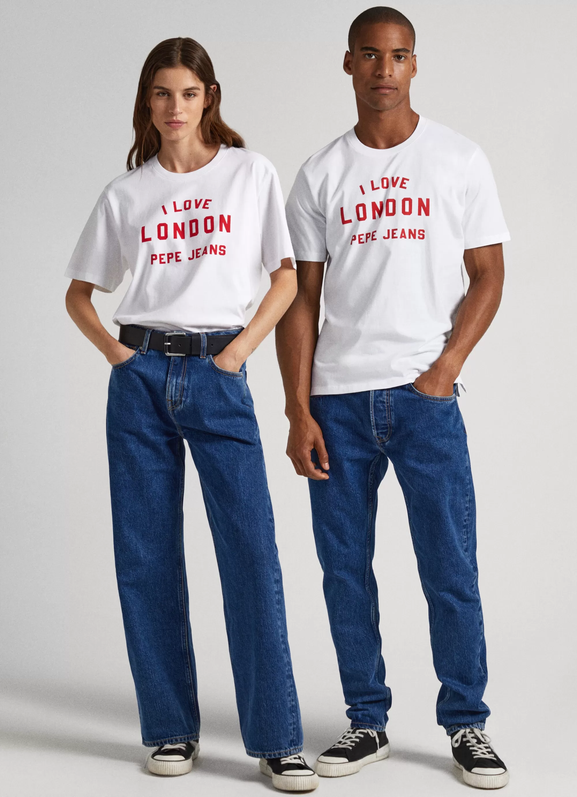 Homem Pepe Jeans T-Shirts>T-Shirt Unisexo Estampada I Love London