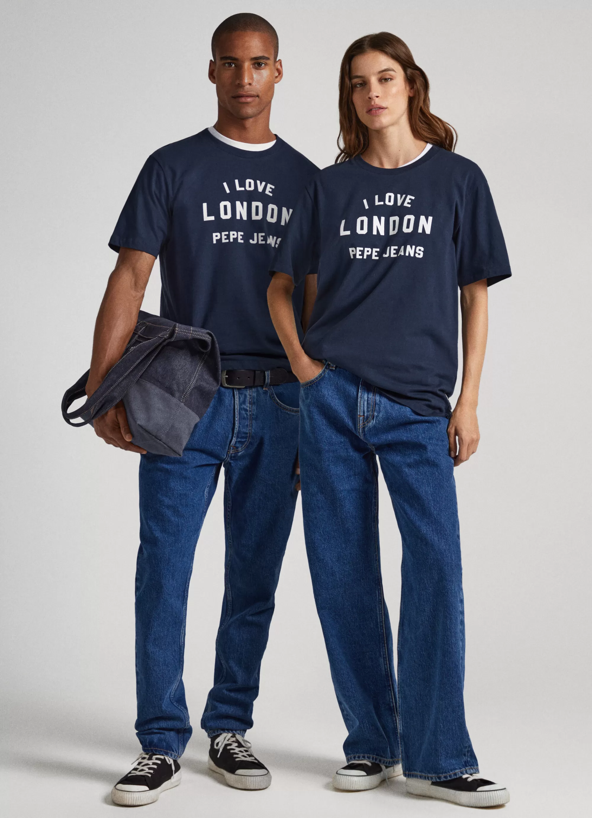 Homem Pepe Jeans T-Shirts>T-Shirt Unisexo Estampada I Love London