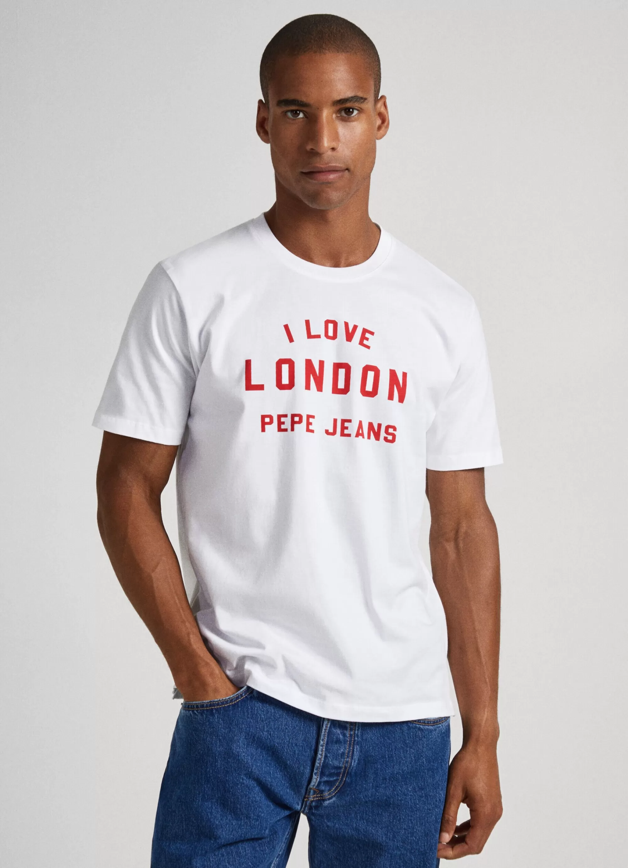 Homem Pepe Jeans T-Shirts>T-Shirt Unisexo Estampada I Love London