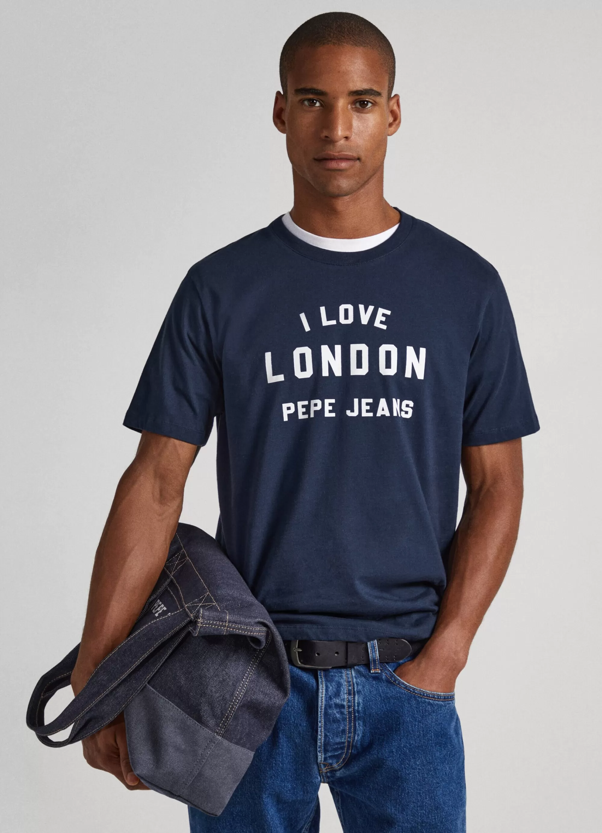 Homem Pepe Jeans T-Shirts>T-Shirt Unisexo Estampada I Love London