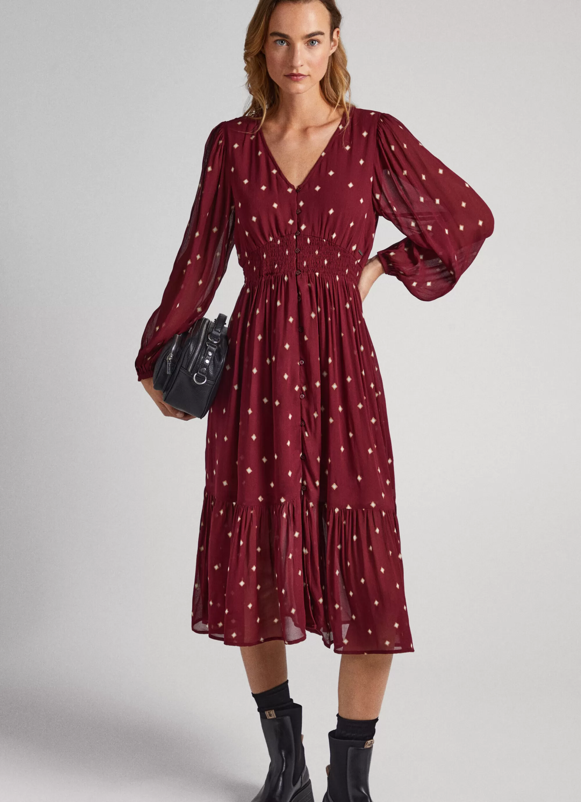 Mulher Pepe Jeans Vestidos E Macacões>Vestido As Bolinhas