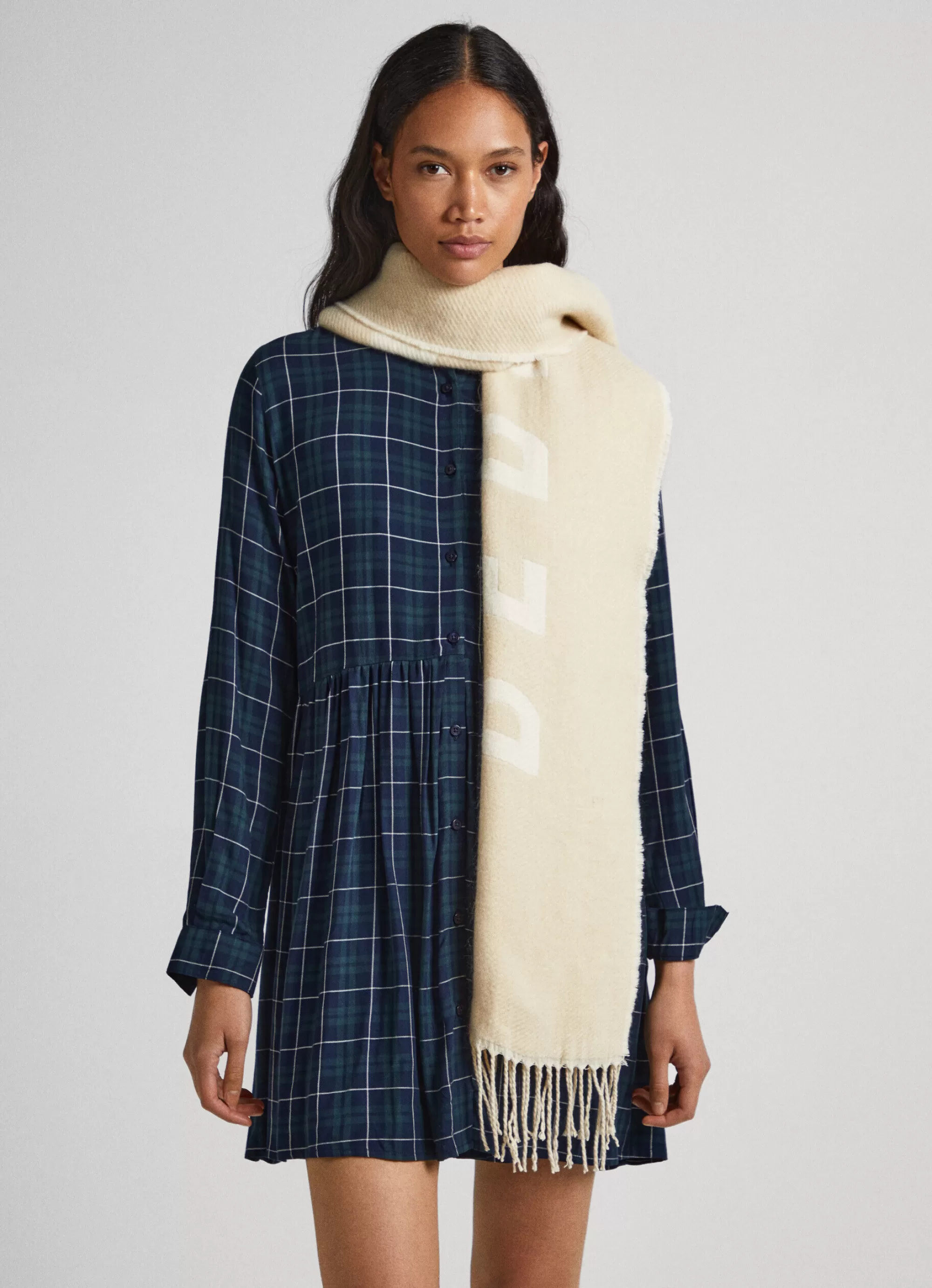 Mulher Pepe Jeans Vestidos E Macacões>Vestido Babydoll Xadrez