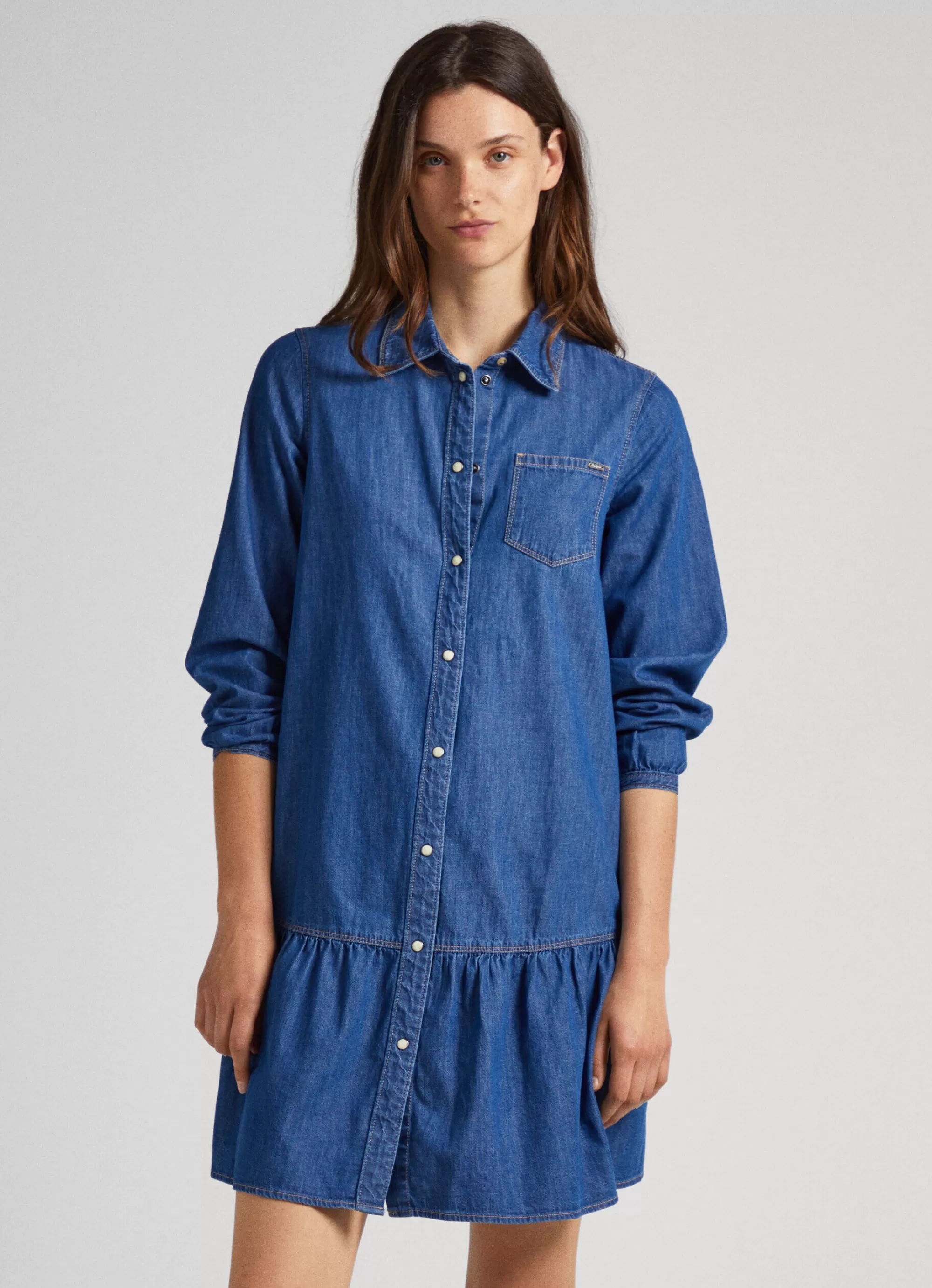 Mulher Pepe Jeans Vestidos E Macacões>Vestido Camiseiro