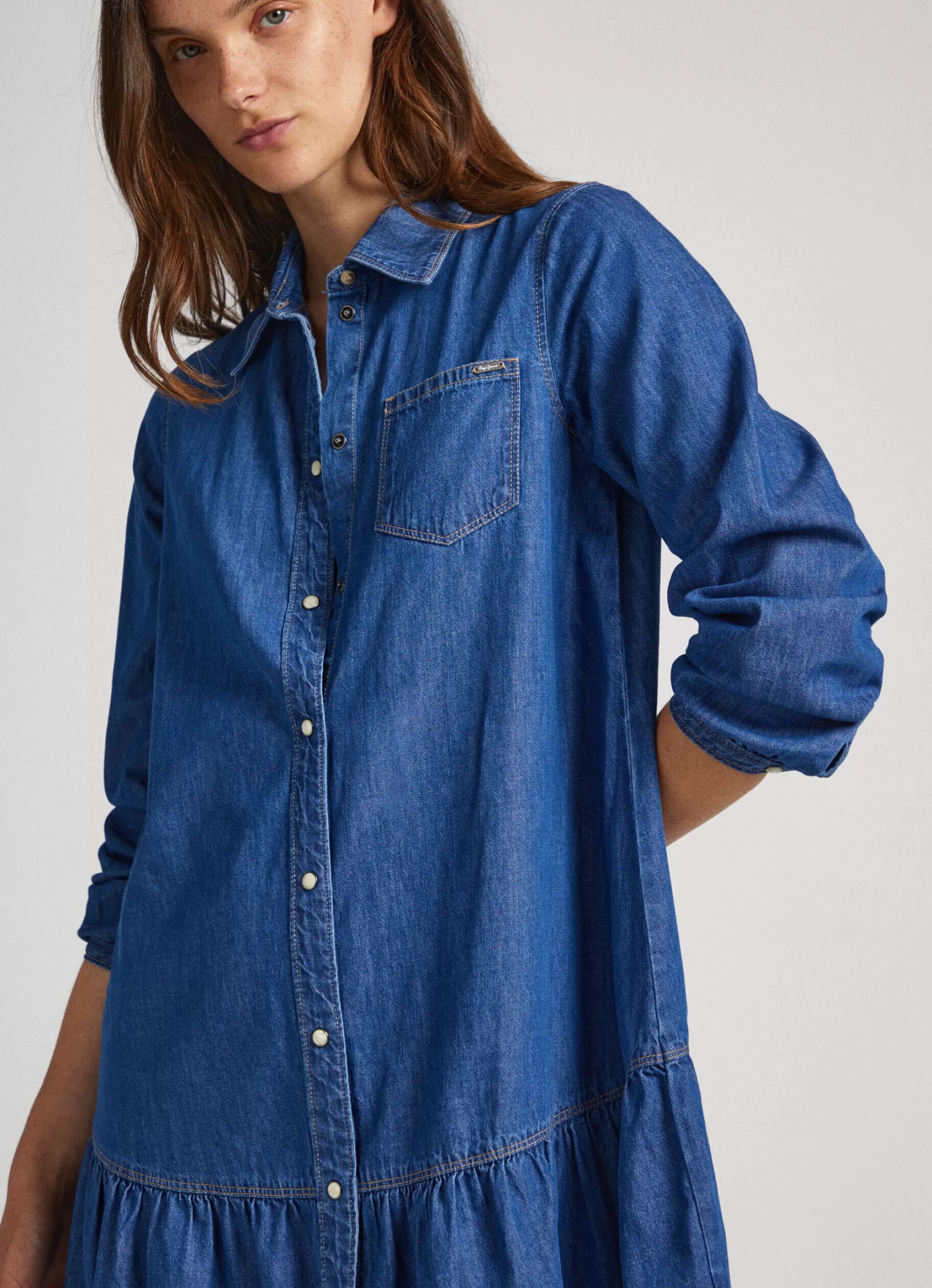Mulher Pepe Jeans Vestidos E Macacões>Vestido Camiseiro
