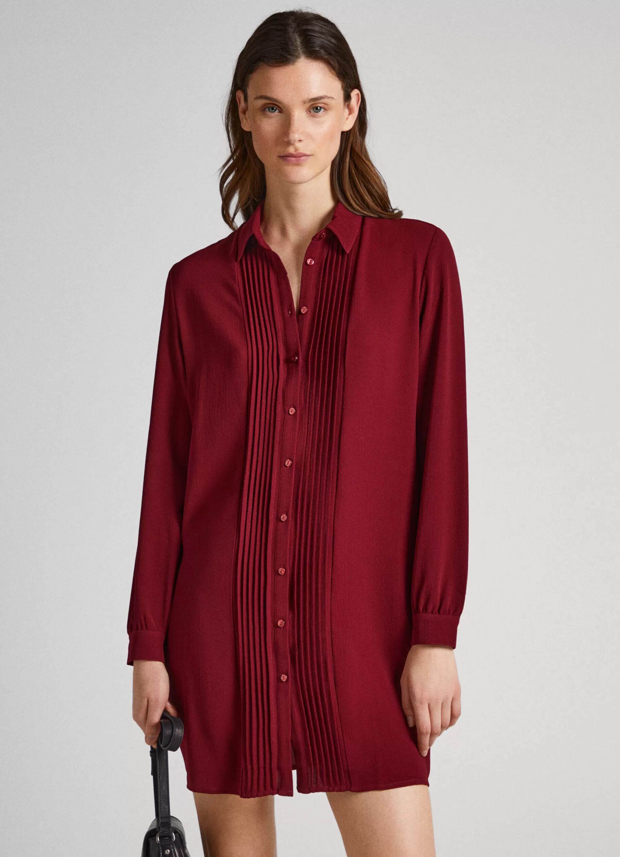 Mulher Pepe Jeans Vestidos E Macacões>Vestido Camiseiro Crepe