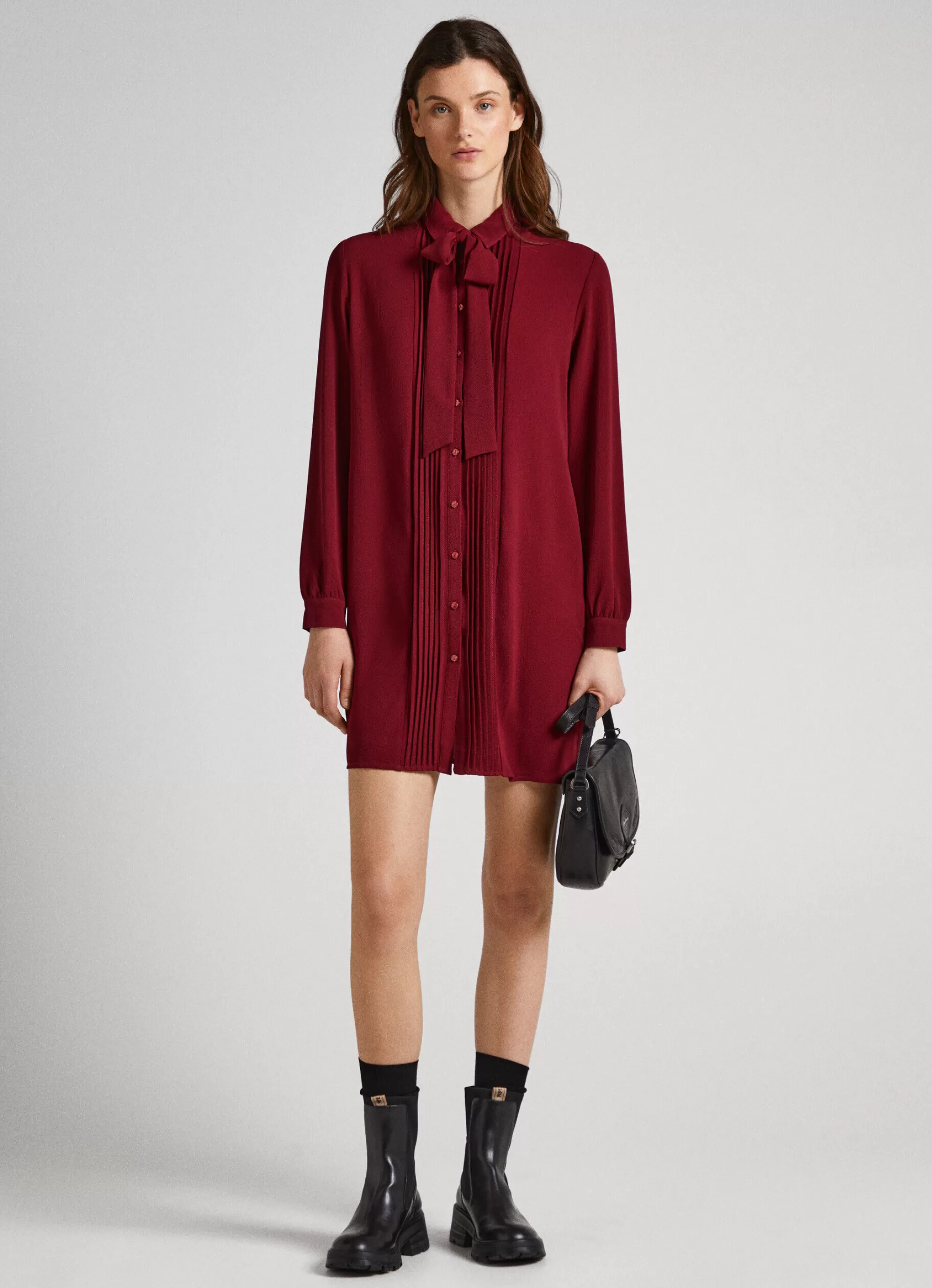 Mulher Pepe Jeans Vestidos E Macacões>Vestido Camiseiro Crepe