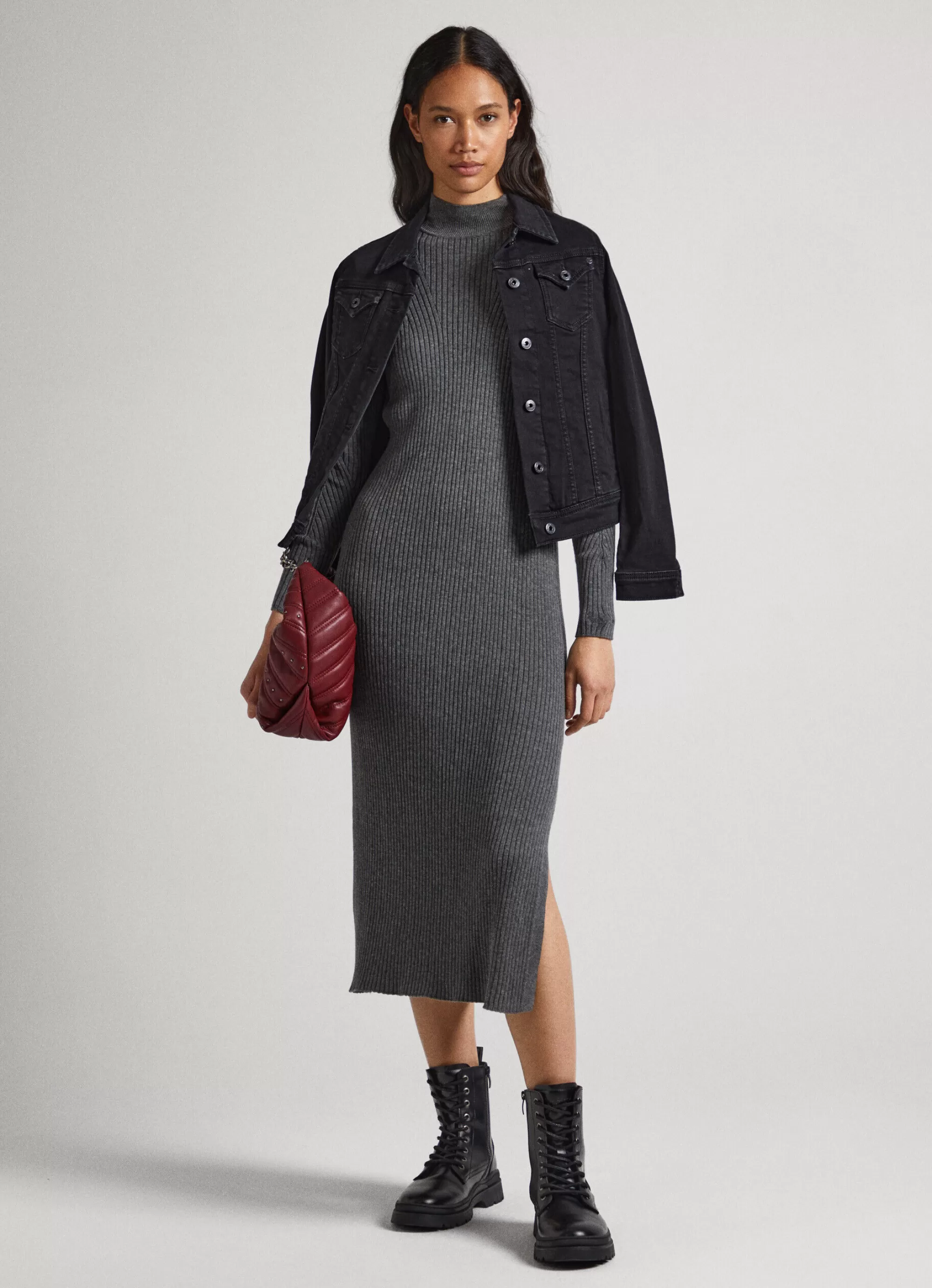 Mulher Pepe Jeans Vestidos E Macacões>Vestido Canelado Regular Fit