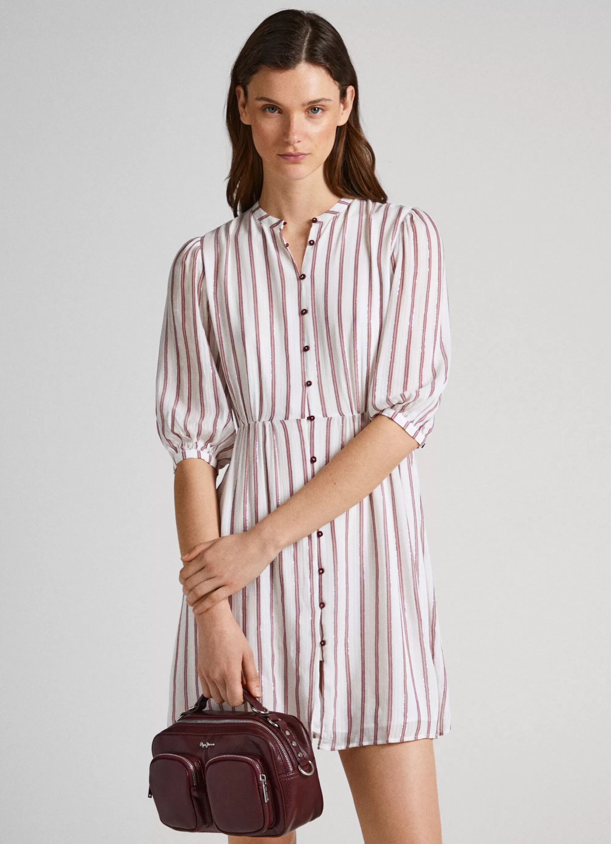 Mulher Pepe Jeans Vestidos E Macacões>Vestido Com Padrao As Riscas