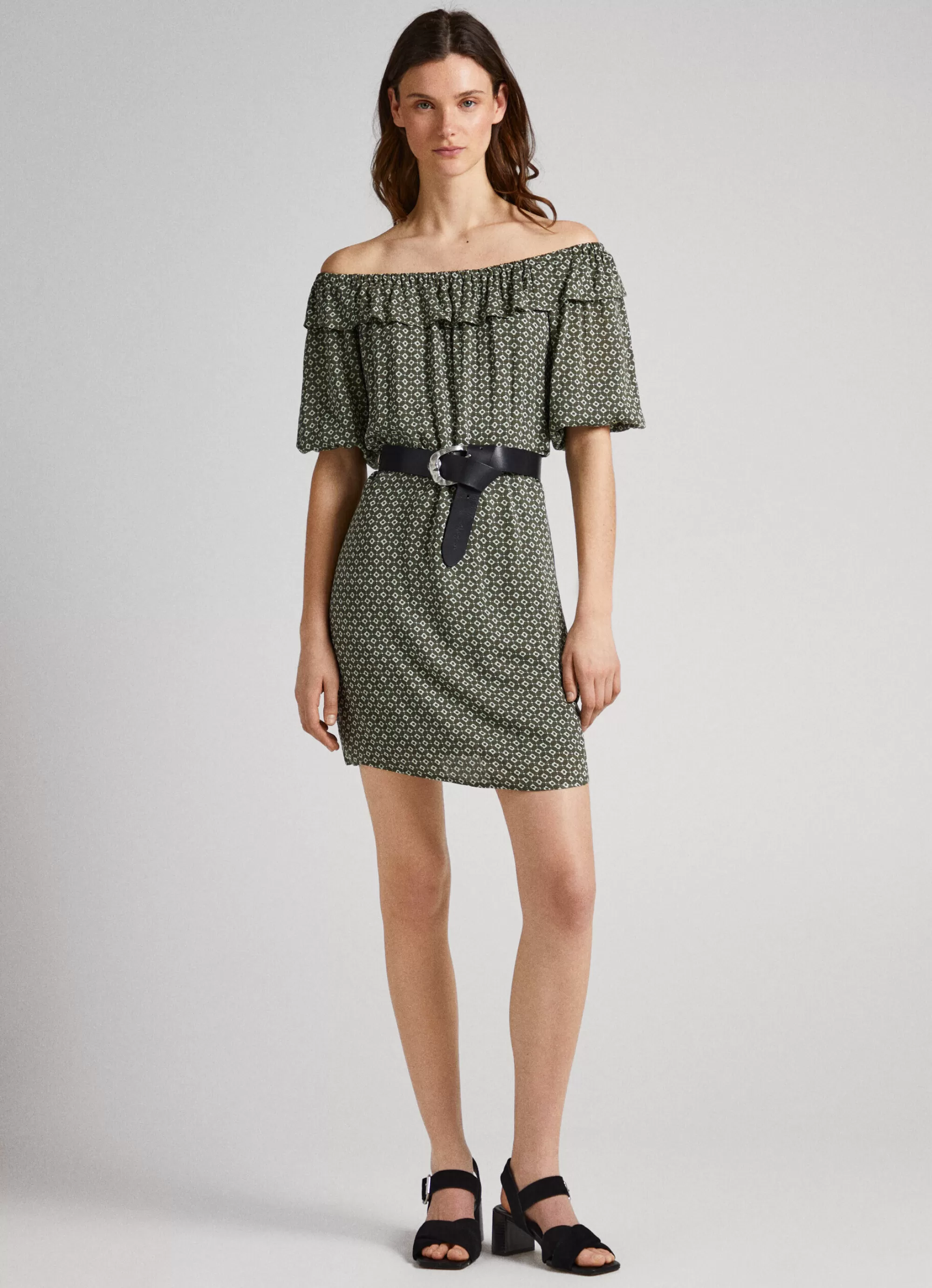 Mulher Pepe Jeans Vestidos E Macacões>Vestido Com Padrao Geometrico