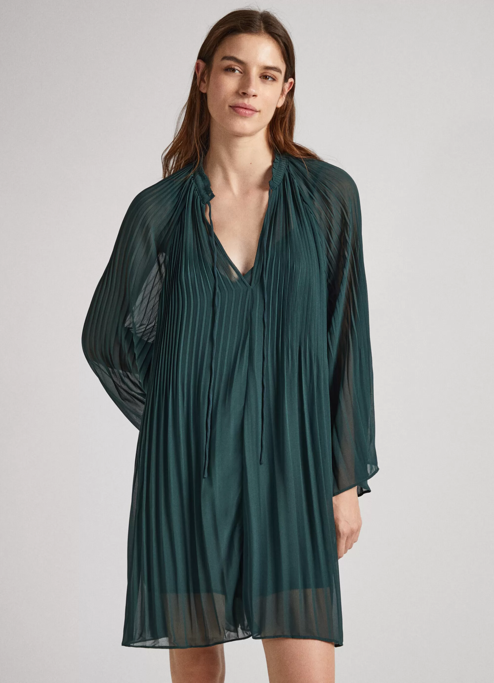 Mulher Pepe Jeans Vestidos E Macacões>Vestido Curto Semitransparente