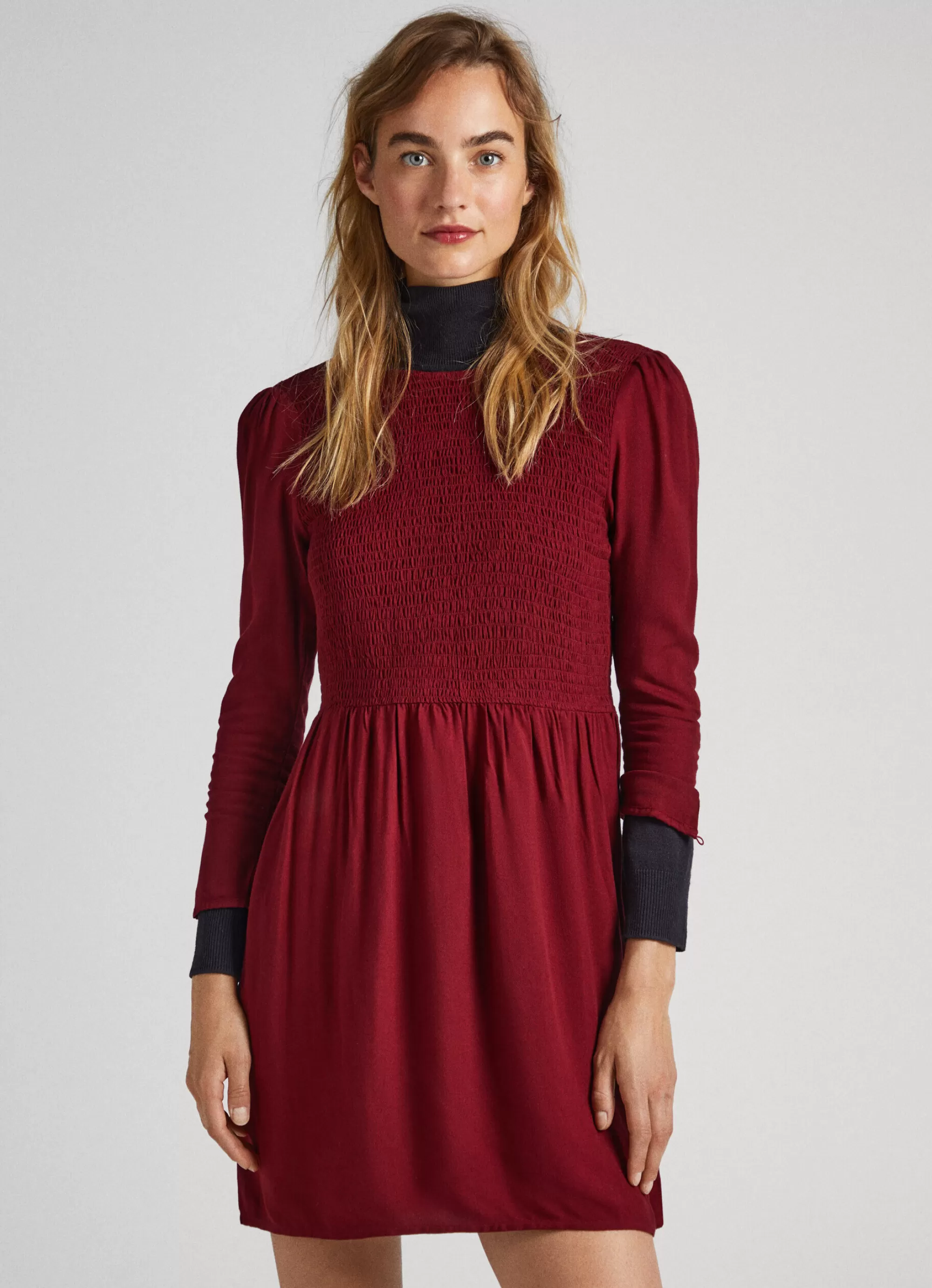 Mulher Pepe Jeans Vestidos E Macacões>Vestido Sarja Franzido